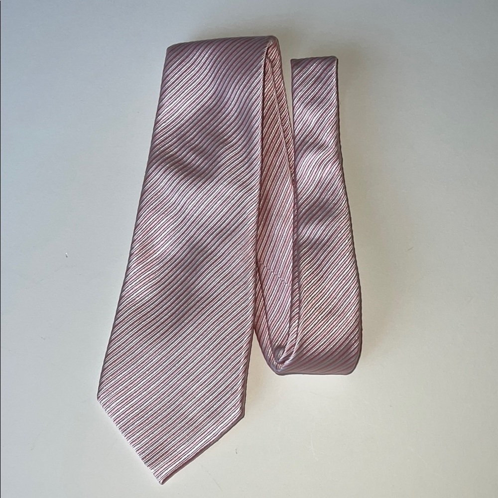 Donald J. Trump Pink Ribbed Silk Tie